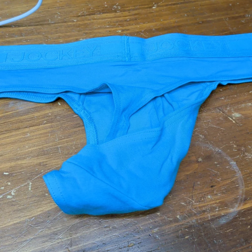 Jockey Essentials 4-Pack Cotton Stretch Men's Thong - Size Large